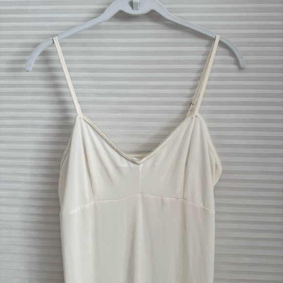 Zimmerman Spaghetti Strap V Neck Midi Slip lace trim Dress Cream / Ivory size 0 - Picture 4 of 16